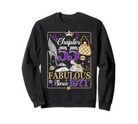 55th Birthday Queen Chapter 55 Fabulous Since 1971 Women Sudadera