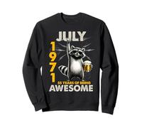 55th Birthday Raccoon Beer July 1971 Vintage 55 Years Old Sudadera