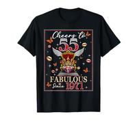 55th Birthday Women Cheers to 55 Years Fabulous Since 1971 Camiseta