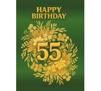55th Happy Birthday Guest Book: A nice keepsake of celebrating emerald birthday, for collecting messages from family and friends