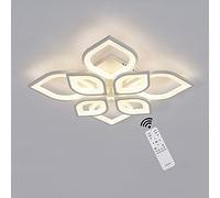 55W 3000K-6500K Dimmable LED Ceiling Light Flush Mount Ceiling Lamp 8-Leaf Flower Shape Acrylic Chandeliers with Remote Control for Living Room Bedroom Dining Room, ? ?60cm 55W