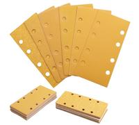 56 Piezas Papel Lija 93x185MM 8 Agujeros lijas Grano 40 60 80 120 180 240 320 Papel Lija Madera para Lijadora Rectangular con Velcro Schleifpapier Compatible con Bosch PSM 200AES,PSS 250AE,GSS23A