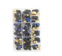 56 Uds caja PL8-02 PL10-02 PL6-02 PL12-02 conector neumático PL codo de tráquea accesorios de aire conectores de manguera rosca cuadrada
