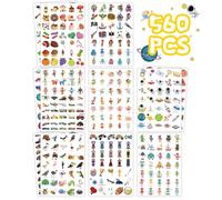 560 estilos de tatuajes temporales para niños, niñas y niños: diseños impermeables de piratas, dinosaurios, princesas, animales y adorables. Perfectos para fiestas