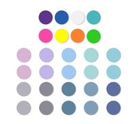 560 páginas de notas transparentes de colores, notas redondas de 4,1 cm, notas transparentes, notas de historial, adecuado para escritura corta de oficina, registros portátiles (18 colores)