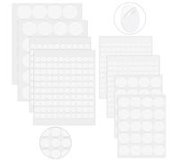 560 Piezas Puntos Adhesivos de Doble Cara, 8/10/20/30mm Cinta Redonda Transparente de Doble Cara, Reutilizable Adhesiva, Adhesivo Removible Cinta para Decoraciones de Fiesta, Arte de Bricolaje