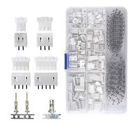 560Pcs 2,54 mm 2/3/4/5 Pin Vivienda con 2,54 mm macho/hembra jefe del Pin Kit de conectores de cables,Compacta y ligera