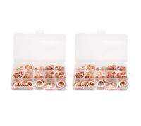 560Pzs Juego de Junta Arandela de Cobre Clasificado Profesional Kit de Surtido de Sellos de Anillo Plano M5-M20