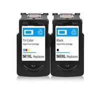 560xl 561xl Cartucho de Tinta Compatible con PG-560 CL-561 XL para TS5350 TS7450 TS5351 TS5352 TS5353 TS7451 Impresoras(BK(1PC) Color(1PC))
