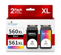 560XL 561XL Cartuchos de tinta compatibles con Canon PG-560XL CL-561XL | Sustituye 560 negro y 561 color para impresoras Pixma TS5350 TS5300 TS5351 TS5352 TS5353 TS7450 TS7400 TS7451 (2 unidades)