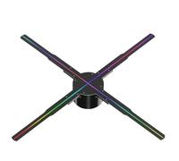 56CM Proyector Holográfico 3D con Ventilador, Luz De Logotipo Publicitaria WiFi, Lámpara LED Holográfica De 678 Cuentas Que Admite Sincronización De Empalmes Múltiples Alta definición