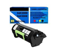 56F200E 56F2HOE 56F2X0E 56F2U0E Cartucho de tóner Negro (con Chip) Compatible con impresoras Lexmark MS321/421/521/621/622 y MX321/421/521/522/622