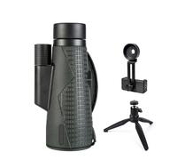 56mm ED Lente Monocular FMC/BAK4 Prisma 12X Potente Telescopio Impermeable IPX7 For Caza Camping Enfoque Preciso(12x56 Set)