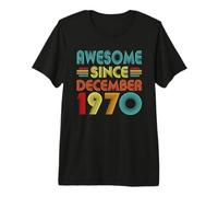 56th Birthday Idea Awesome Since December 1970 56 Years Old Camiseta Premium