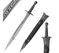 57 SPECIAL REPLICAS Réplica de espada de 62 cm de madera de bambú, decoración hecha a mano para los fans de LOTR, exclusivo coleccionable con vaina - Bilbo Baggins Sting JT10712BK
