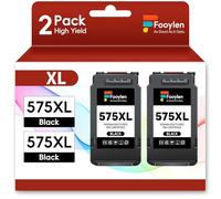 575 575XL PG-575XL Cartuchos de Impresora Compatible con Canon 575 XL para Canon Pixma TS3550i TS3551i TR4750i TR4751i TR4751i (2 Negro)