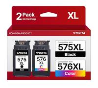 575XL 576XL Cartuchos de impresora PG-575XL CL-576XL Compatibles para Canon 575 XL 576 XL para Canon PIXMA TS3550i TS3551i TS3750i TS3751i TS3752i TR4755i TR4750i TR4751i TR4756i (575 Negro 576 color)