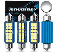 578 Bombilla LED 211-1 211-2 41mm 42mm 1.63" Bombilla LED, 12V 24V CANBUS Sin Error Bombilla LED para Interior Dome Light Map Light Placa de Cortesía 6500K Blanco Juego de 4