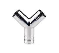 57mm 2-1/4" Hose Barb Pipe Fittings Tee 3 Way 90 Degree Y Type Shape Stainless Steel 304