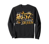 57th Birthday Queen 57 and Fabulous 57 Years Old Women Girls Sudadera