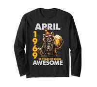 57th Birthday Raccoon Beer April 1969 Vintage 57 Years Old Manga Larga