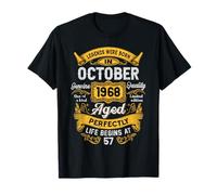 57th Birthday The Real Legends October 1968 57 Years Old Men Camiseta