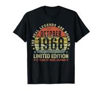 57th Birthday The Real Legends October 1968 57 Years Old Men Camiseta