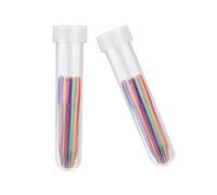 58 agujas de tapiz curvadas de ojo grande con tubo para tejer manualidades, aguja de punta doblada de ojo grande, aguja de aluminio para tejer fácil de enhebrar