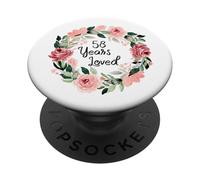 58 Years Loved Women Men 58 Years Old 58th Birthday PopSockets PopGrip Adhesivo