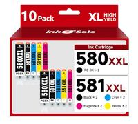 580 581 Cartuchos de Tinta Compatibles con Canon PGI-580 XXL CLI-581 XXL