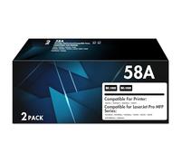 SUDLTO 58A CF258A 58X CF258X - (con chip) Cartucho de tóner negro compatible con impresora MFP M428fdw M428fdn M428dw M404 M428 Pro M404n M404dn M404dw (alto rendimiento, 2 unidades)