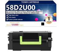 58D2U00 Cartucho de Tóner de Repuesto para Lexmark MS822ade MS821dn MS823dn MX721ade MS822de MS826de MX722adhe MS725dvn Impresora 【Volumen de Impresión Elevado】,Black-1 Pack