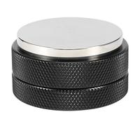 58mm Coffee Tamper | Adjustable Height & Secure Grip Thread for Optimal Coffee | Stainless Steel Coffee Distributor and Leveler Tool/Home Barista Kit (58mm [flat bottom] black)