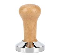 58mm Coffee Tamper | Heavy Stainless Steel & Wood Press for/French Press/Moka Pot | Ergonomic Handle for Smooth Firm Coffee Puck (58MM Threaded Base)