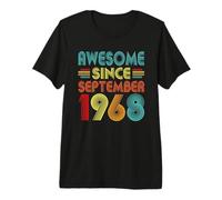 58th Birthday Idea Awesome Since September 1968 58 Years Old Camiseta Premium