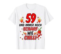 59 años y todavía picante como Chilli 59 cumpleaños Camiseta