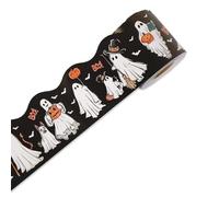 59 pies Bulletin Board Borders Halloween Temático Border Tric Wall Pegatinas para la oficina escolar Pizarra Blanca Chalk Pizarra Decoración de tablón de anuncios fronteras