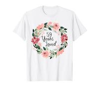 59 Years Loved Women Men 59 Years Old 59th Birthday Camiseta