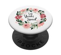 59 Years Loved Women Men 59 Years Old 59th Birthday PopSockets PopGrip Adhesivo