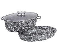 5902666613677 BRYTFANNA CERAMICZNA 38cm Z GRILLEM I POKRYWĄ KLAUSBERG KB-7367 KL