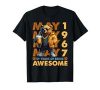 59th Birthday Bear Beer May 1967 Vintage 59 Years Old Camiseta