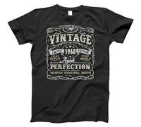 59Th Birthday Gift Shirt | Vintage 1960 | Funny | 59 Years Old | Born in 1960 Fashion T Shirt Men Summer Casual Fishing T Shirts Dark Grey T-Shirt Black L