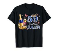 59th Birthday Queen 59 and Fabulous 59 Years Old Women Girls Camiseta