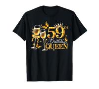 59th Birthday Queen 59 and Fabulous 59 Years Old Women Girls Camiseta