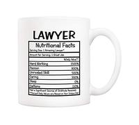 5Aup Gifts Lawyer Nutritional Facts - Taza de café para Navidad, regalo divertido de broma de amigos, compañeros de trabajo, colegas para cumpleaños, tazas de cerámica novedosas de 325 ml