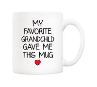 5Aup Mi nieto favorito me dio esta taza Regalos de Navidad Abuelo Abuela Taza de nietos Nieta Nieto - Regalo para abuelos Hombres