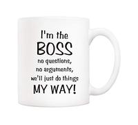 5Aup Taza de café con texto en inglés "Bosses Day", diseño de jefes divertido de la oficina, "We'll Just Do Things My Way", regalo de cumpleaños para hombres o mujeres jefes cooperantes