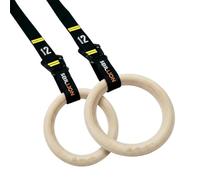 5BILLION FITNESS Anillos de gimnasia de madera