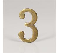 5cm 2inch Bronce Metal Dígitos 0-9 Números Casa para Exterior con Adhesivo Trasero, Etiqueta Buzón Placa Señal Dirección para Apartamento Patio Calle Hotel Casa Habitación(3)