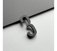 5CM/ 7CM/ 10CM Autoadhesivos Acrílicos De, Números De Dirección De Puerta 3D, Pegatina De Número De Casillero, Números De Dirección for Pegar En Casa, Decoración De Números De Puerta(Black,3,5CM)